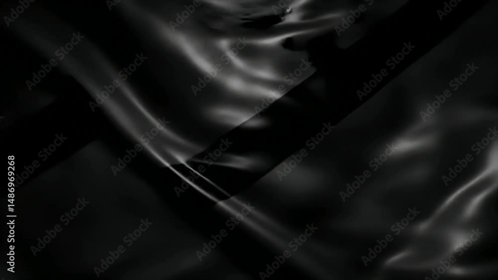 Poster abstract black fabric with diagonal stripe in dynamic motion video