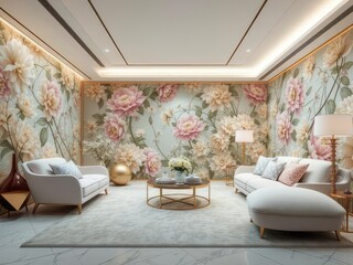 Pastel Floral Decor: Calming Elegance for Interiors