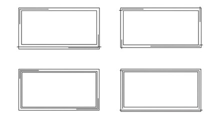 Four simple rectangular frames