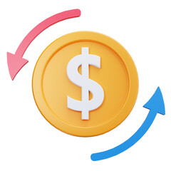 Obraz premium 3D Icon Payment Process Circular Flow