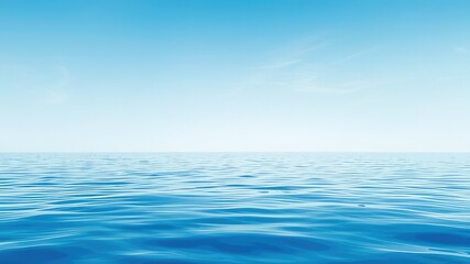 Obraz premium Serene Blue Water Reflecting a Cloudless Sky