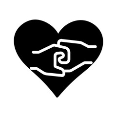 Vector solid black icon for Honesty