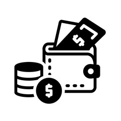 Obraz premium Vector solid black icon for Pocket cost