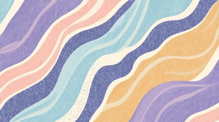 Pastel wavy stripes background