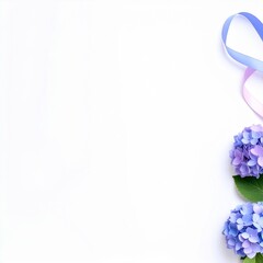 紫陽花とリボン