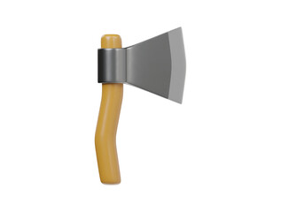3d axe icon rendering illustration