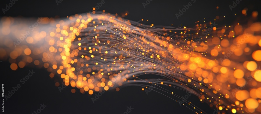 Poster abstract fiery particle flow
