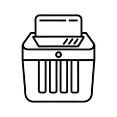 Modern Office Paper Shredder Isolated on White