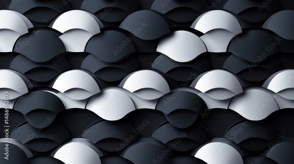 Poster Abstract pattern of overlapping circles