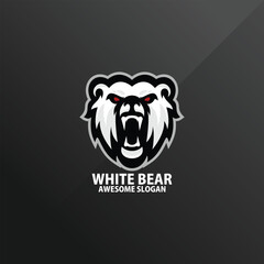 Modern bear logo vector design