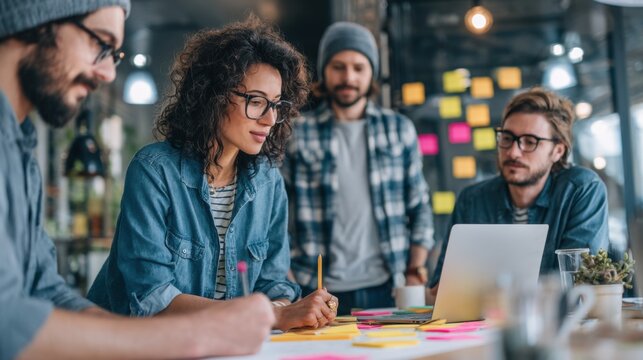 UX Experts Mapping Interface Improvements Using Sticky Notes, Laptops, and Digital Boards for Conversion Growth