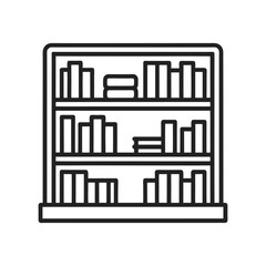 Modern Wooden Bookshelves Filled with Books