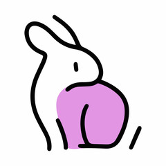 illustrations of various animals with a coloured half theme