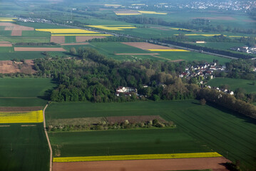 Aerial view of Bad Weilbach near Frankfurt/Main with the Hotel Floersheimer Hof