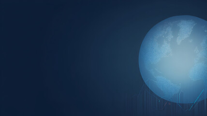 Digital globe visualization with data analytics overlay for global insights and strategic decisions