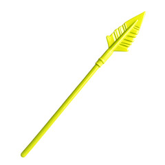 Bold Arrow with Expressive Impactful Design in Bright Isolated on Transparent Background