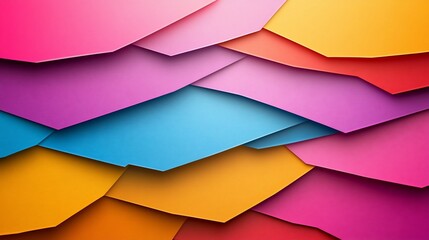Abstract Colorful Geometric Overlapping Shapes Design