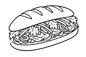 Banh Mi Traditional Vietnamese Sandwich 