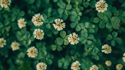 Serene Clover Bloom: A Verdant Tapestry of Nature