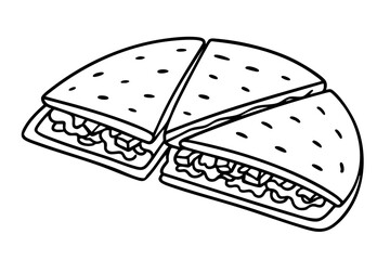 Quesadilla a Traditional Mexican Cheese-Filled Tortilla