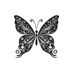 Butterfly silhouette vector illustration
