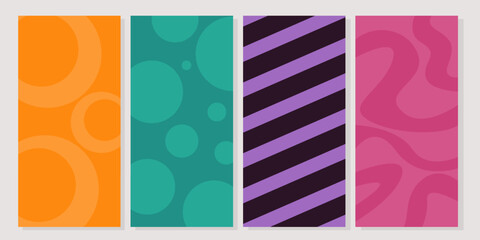 Obraz premium Abstract lines background set collection for banner, poster, flyer design elements