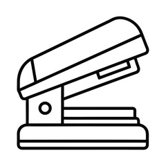 Classic Office Stapler on White Background