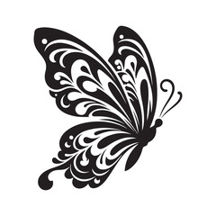 Butterfly silhouette vector illustration
