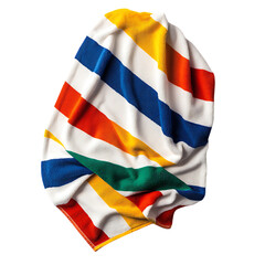 Colorful Striped Hat Isolated on Transparent Background