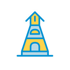 Church Building Icon for Religion, Worship Places, and Community Faith Illustrations