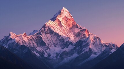 Fototapeta premium Majestic Himalayan Peak at Sunrise: A Breathtaking Landscape