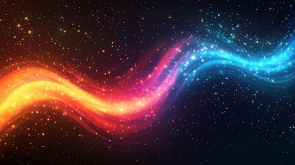 Celestial Wave: Abstract Cosmic Nebula Swirl