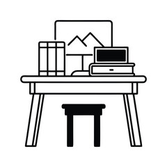 Neatly Organized Studying Table 