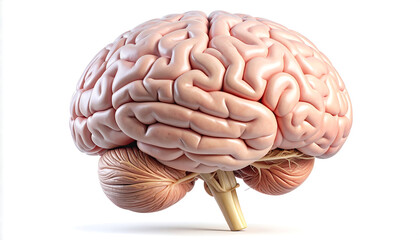 Realistic Human Brain Anatomy – Detailed Medical and Scientific Illustration