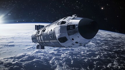 Spacecraft Orbiting Earth: A Celestial Voyage