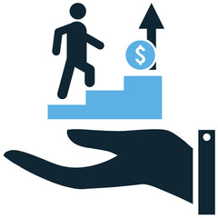 Improvement icon vector for development, progress, and upgrade concept. Ideal for business planning, performance boost, and productivity goals.