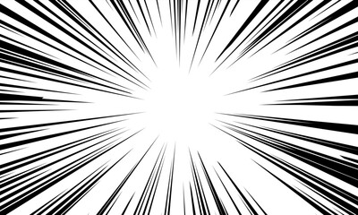 Obraz premium マンガ風の集中線・放射線