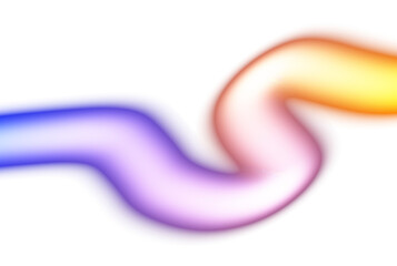 Abstract neon glowing sparkling waves gradient shape cutout on transparent background, neon glowing lines beams futuristic, color glow effect, blurred color gradients overlay effect background, glow