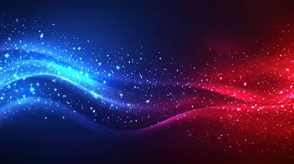 Blue and red concept smooth USA flag abstract background with stars and stripes vector design.