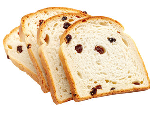 sliced bread isolated on white