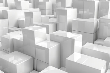 white cubes futuristic background