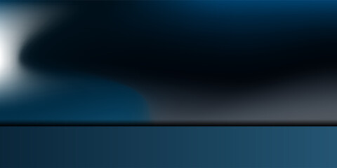 Blue navy studio room. Limbo dark background. Abstract 3d backdrop for product presentation. Minimal wall scene. Showcase, promotion display.