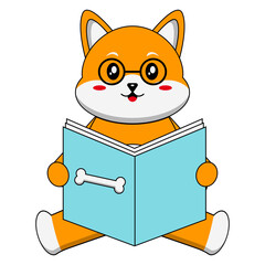 Illustration of Cute Dog Mascot. Vector Cartoon Character