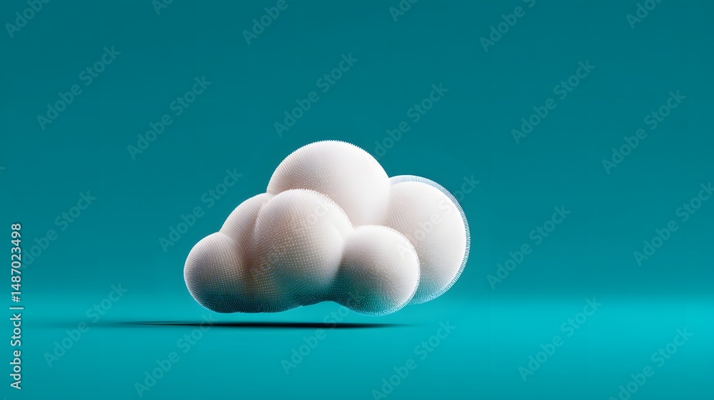 Poster a conceptual image illustrating cloud computing in healthcare, with a digital cloud symbolizing stor