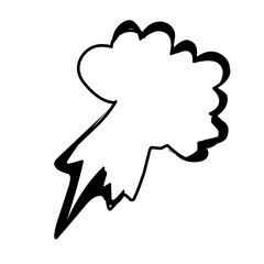 Manga speech bubble vector