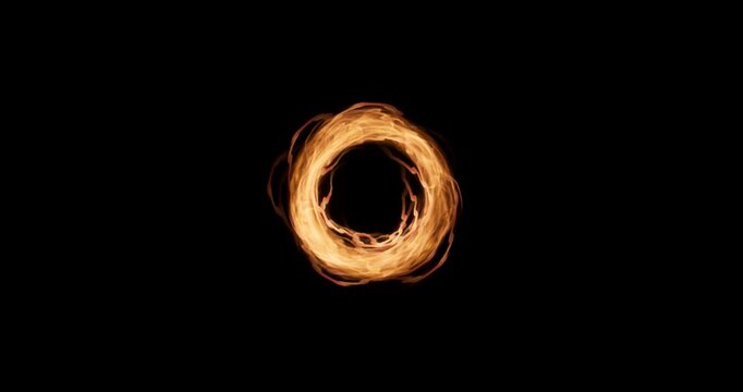 fire energy spin effect on black background