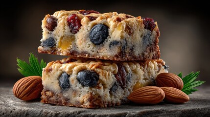 Delicious homemade chocolate chip and cranberry muffins are a tasty baked breakfast snack