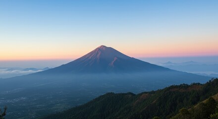 Fototapeta premium Volcanic landscape sunrise viewpoint