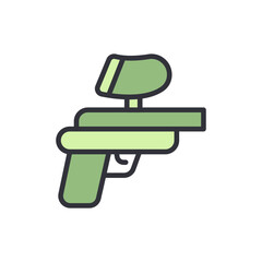 Stylized Paintball Marker Illustration For Recreational Activity Vector