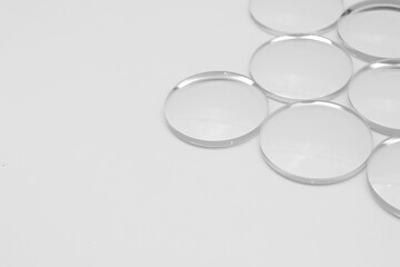 abstract background with circles, glasses lenses eyewear 